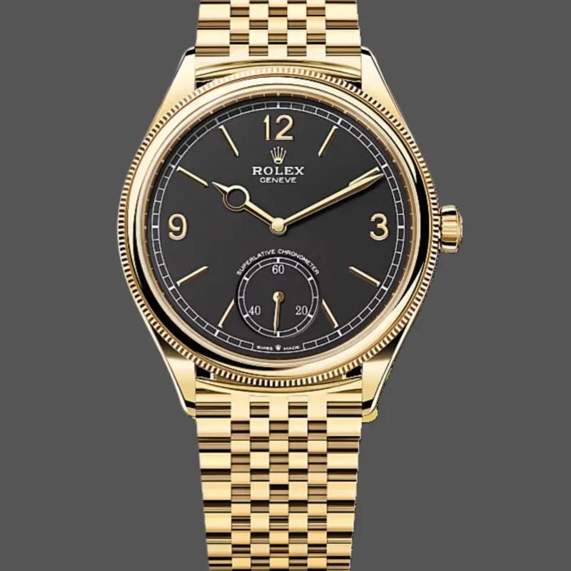 Rolex Perpetual 1908 52508 Replica - Zwarte Wijzerplaat Tweekleurig