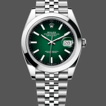 Rolex Datejust 126300 Wimbledon 126300 Replica - Groene Wijzerplaat Jubilee Armband