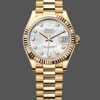 Rolex Datejust Dames 278278 Replica - Parelmoer Wijzerplaat Geribbelde Lunette