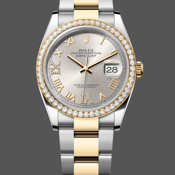 Rolex Datejust Dames 126283RBR Replica - Zilveren Wijzerplaat Roestvrij Staal