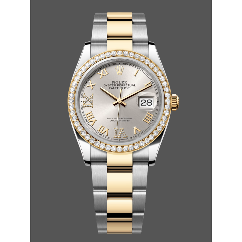 Rolex Datejust Dames 126283RBR Replica - Zilveren Wijzerplaat Roestvrij Staal