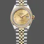 Rolex Datejust Dames 279383RBR Replica - Champagne Wijzerplaat Diamanten Lunette