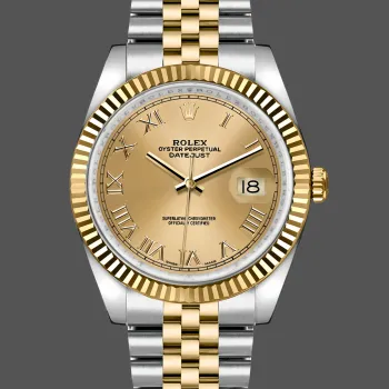 Rolex Datejust Uniseks 116233 0147 Replica - Champagne Wijzerplaat Geribbelde Lunette