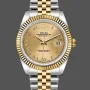 Rolex Datejust Uniseks 116233 0147 Replica - Champagne Wijzerplaat Geribbelde Lunette