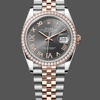 Rolex Datejust 36 Uniseks 126281RBR Replica - Chocoladebruine Wijzerplaat Diamanten Lunette