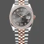 Rolex Datejust 36 Uniseks 126281RBR Replica - Chocoladebruine Wijzerplaat Diamanten Lunette