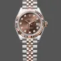 Rolex Datejust 28 Uniseks 279171 Replica - Bruine Wijzerplaat Geribbelde Lunette