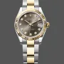Rolex Datejust 31 Uniseks 278273 Replica - Grijze Wijzerplaat Geribbelde Lunette