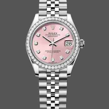 Rolex Datejust 31 Dames 278384RBR Replica - Roze Wijzerplaat Diamanten Lunette