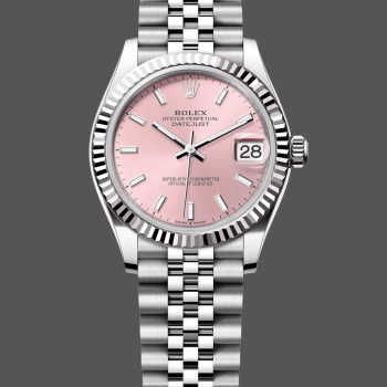 Rolex Datejust Dames 278274 Replica - Roze Wijzerplaat Geribbelde Lunette