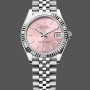 Rolex Datejust Dames 278274 Replica - Roze Wijzerplaat Geribbelde Lunette