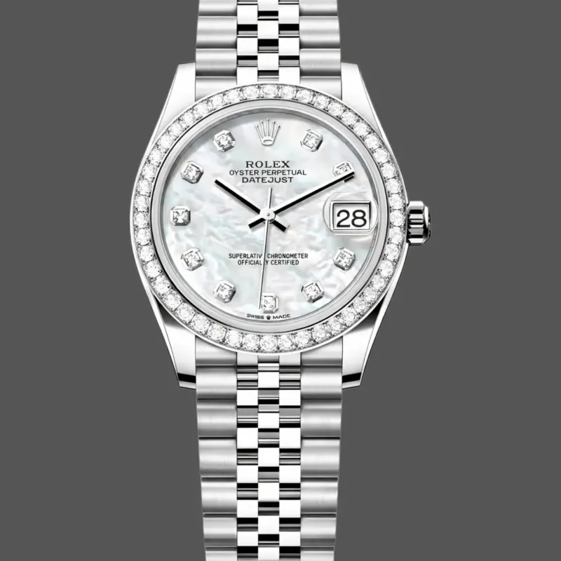Rolex Datejust 31 Uniseks 278384RBR Replica - Parelmoer Wijzerplaat Diamanten Lunette