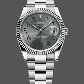 Rolex Datejust Uniseks 126234 Replica - Grijze Wijzerplaat Geribbelde Lunette