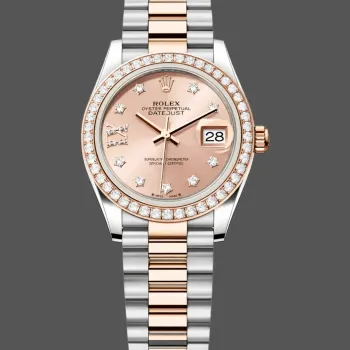 Rolex Lady-Datejust 28 Uniseks 279381RBR Replica - Roze Wijzerplaat Diamanten Lunette