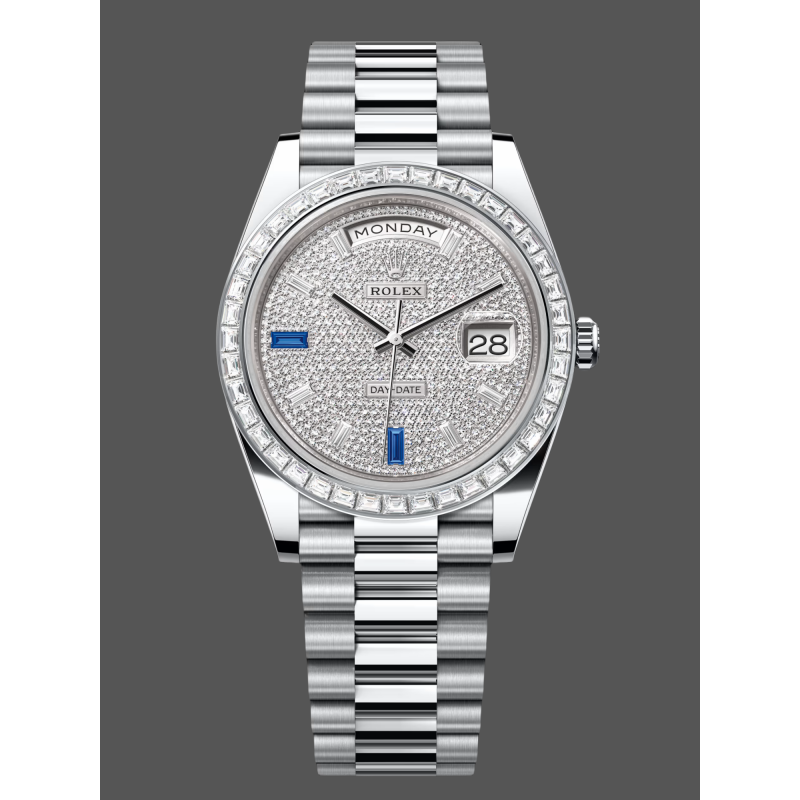 Rolex Day-Date 228396TBR Replica - Diamantpavé Wijzerplaat Roestvrij Staal