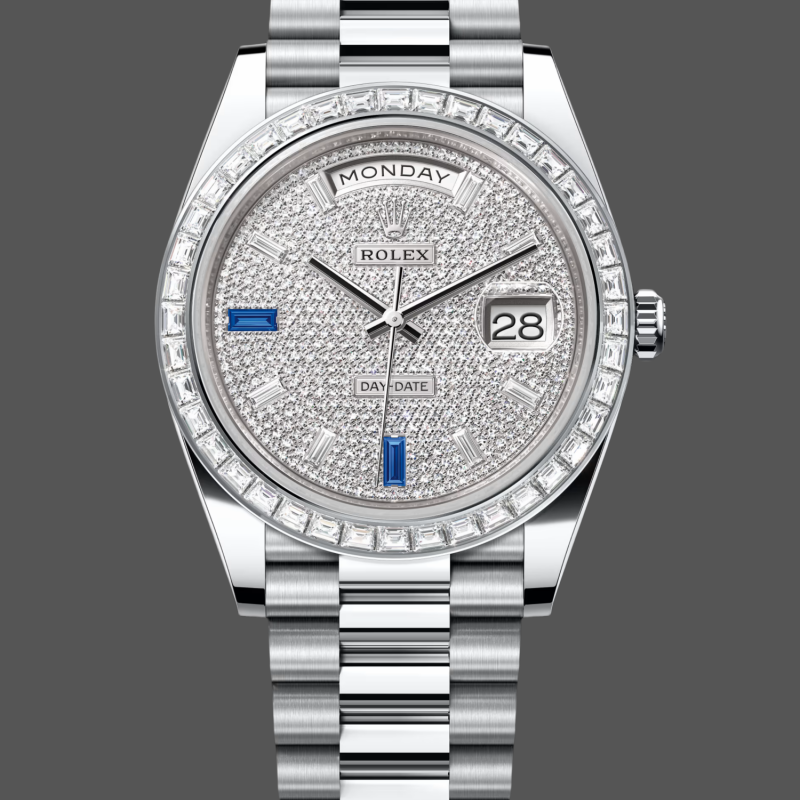 Rolex Day-Date 228396TBR Replica - Diamantpavé Wijzerplaat Roestvrij Staal
