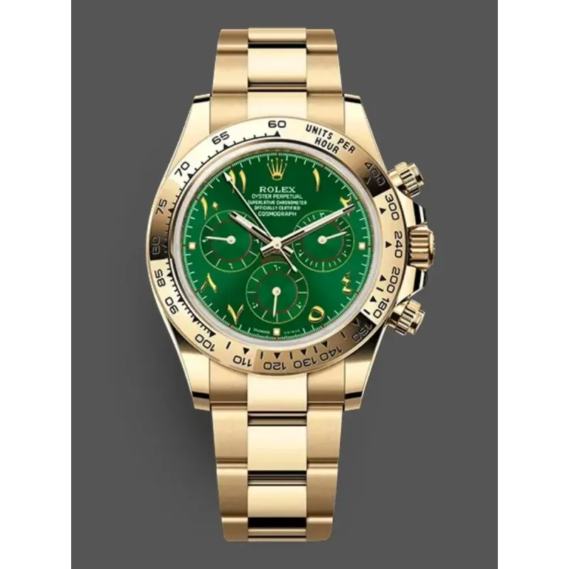 Rolex Cosmograph Daytona John Mayer 116508 ARABIA Replica - Groene Wijzerplaat Tachymeter Lunette