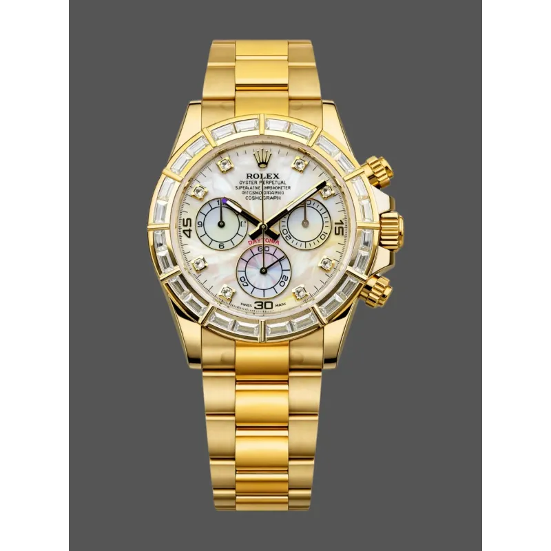 Rolex Daytona 116568BR Replica - Parelmoer Wijzerplaat Diamanten Lunette