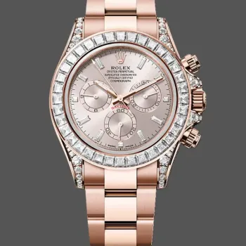 Rolex Cosmograph Daytona Uniseks 126595TBR Replica - Roze Wijzerplaat Diamanten Lunette