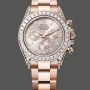 Rolex Cosmograph Daytona Uniseks 126595TBR Replica - Roze Wijzerplaat Diamanten Lunette