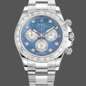 Rolex Cosmograph Daytona 116589 Replica - IJsblauwe Wijzerplaat Diamanten Lunette