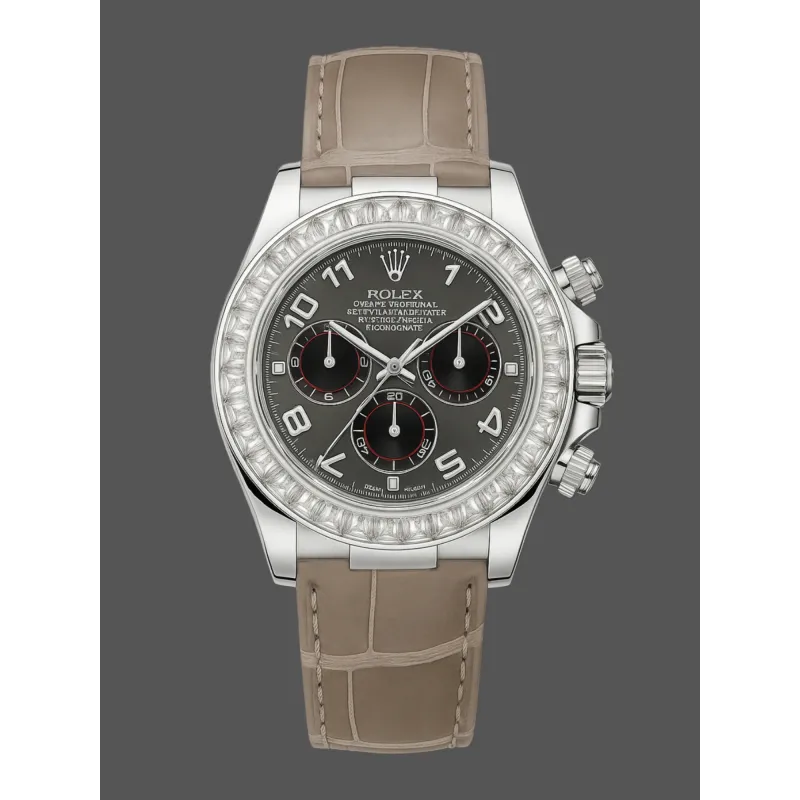 Rolex Daytona Diamond 116519 Replica - Rhodium Wijzerplaat Diamanten Lunette