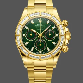 Rolex Daytona 116568BR Replica - Groene Wijzerplaat Diamanten Lunette