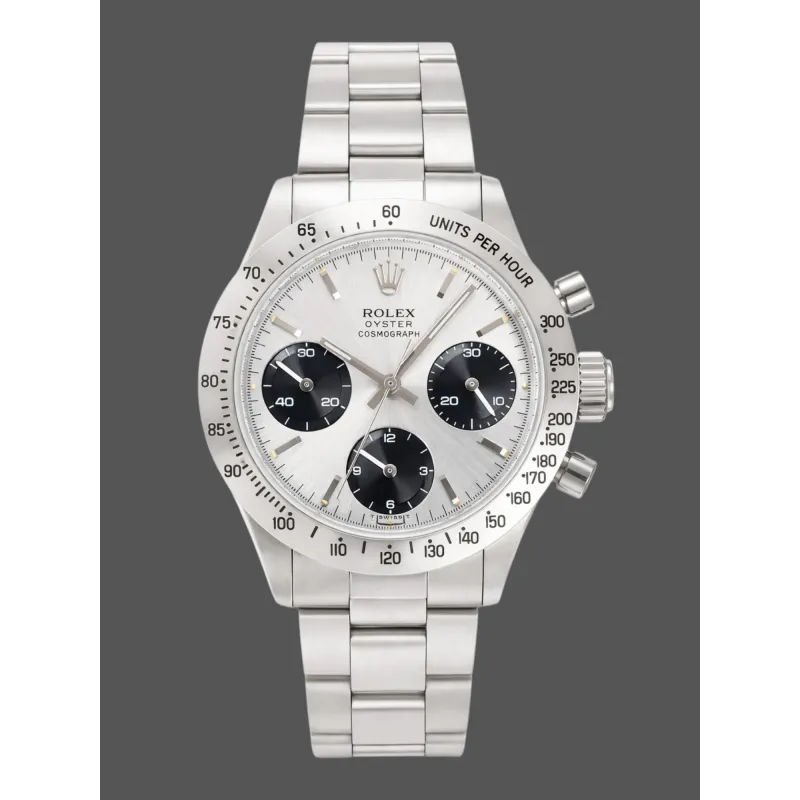 Rolex Daytona Paul Newman 6239 Replica - Zilveren Wijzerplaat Oyster Armband