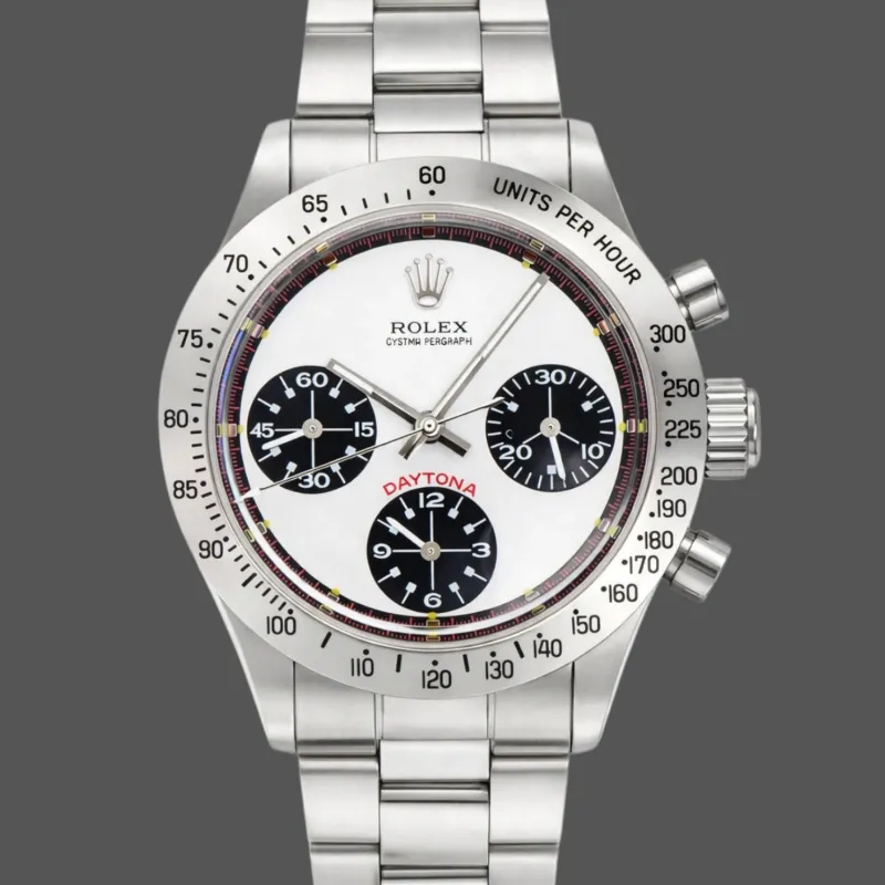 Rolex Daytona Vintage Uniseks Paul Newman 6239 Replica - Zwarte Wijzerplaat Tachymeter Lunette