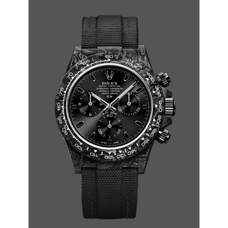 Rolex Daytona CUSTOMIZED Replica - Zwarte Wijzerplaat Koolstofvezel