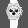 Rolex Cosmograph Daytona 116519 Replica - Witte Wijzerplaat Diamanten Lunette