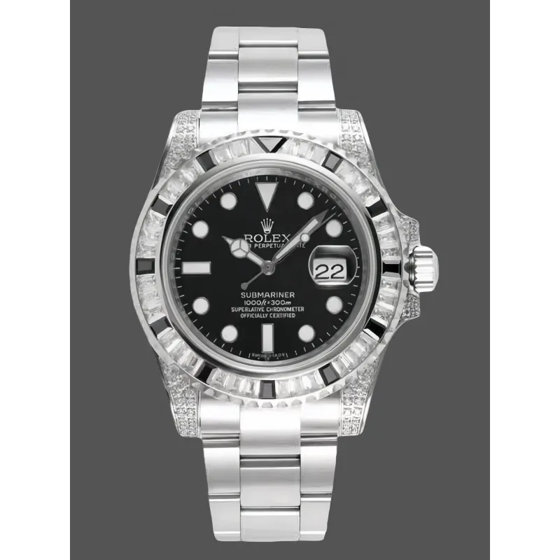 Rolex Submariner Hulk 116610 Replica - Zwarte Wijzerplaat Geribbelde Lunette