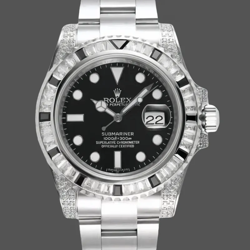 Rolex Submariner Hulk 116610 Replica - Zwarte Wijzerplaat Geribbelde Lunette