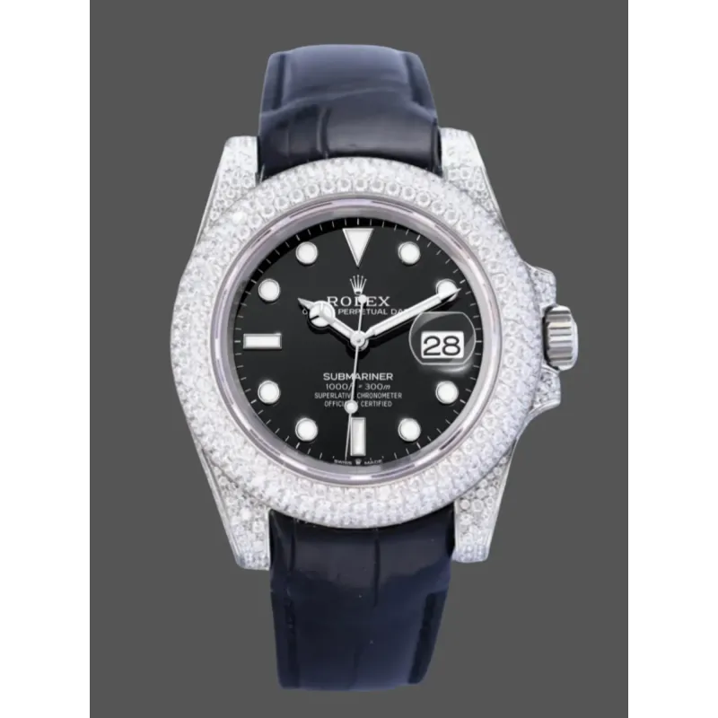 Rolex Submariner Hulk 116610 Replica - Zwarte Wijzerplaat Diamanten Lunette