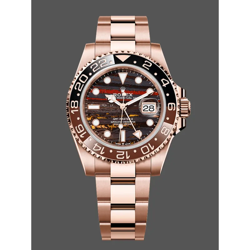 Rolex GMT-Master II Root Beer 126715CHNR Replica - Tiger Iron Oyster Armband