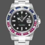 Rolex GMT-Master II Pepsi 126710BLRO Replica - Zwarte Wijzerplaat Diamanten Lunette