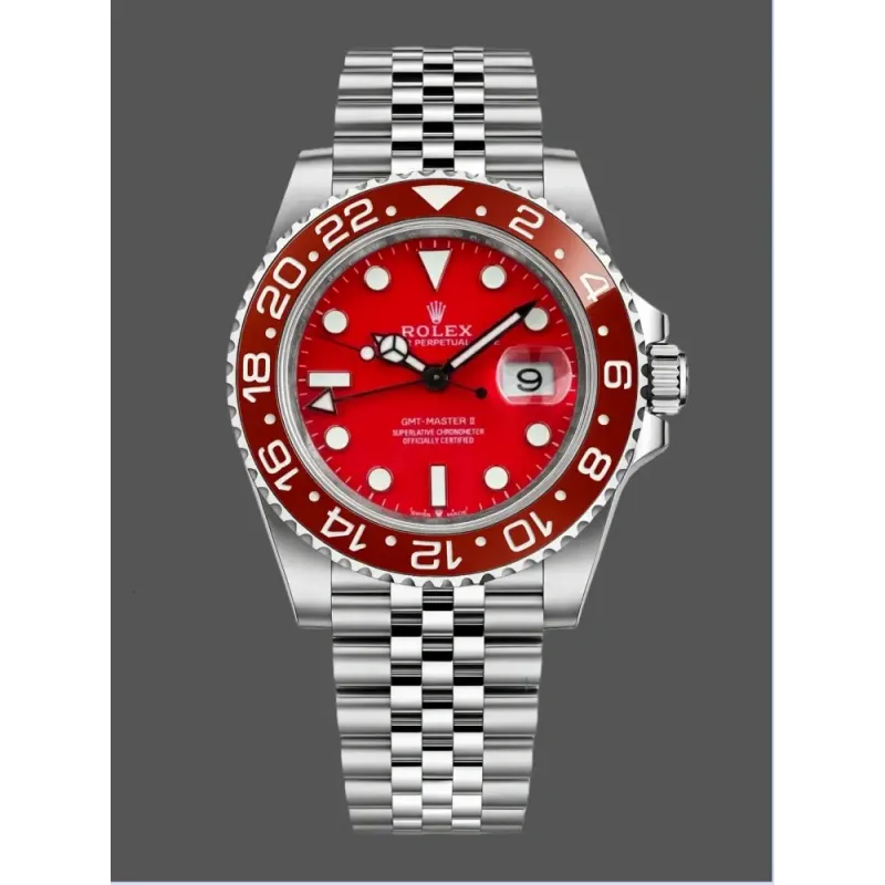 Rolex GMT-Master II 126710 RED EDITION Replica - Rode Wijzerplaat Jubilee Armband