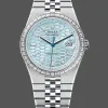 Rolex Land Dweller 127386 Replica - IJsblauwe Wijzerplaat Diamanten Lunette