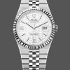 Rolex Land-Dweller 40 127334 Replica - Zilveren Wijzerplaat Geribbelde Lunette