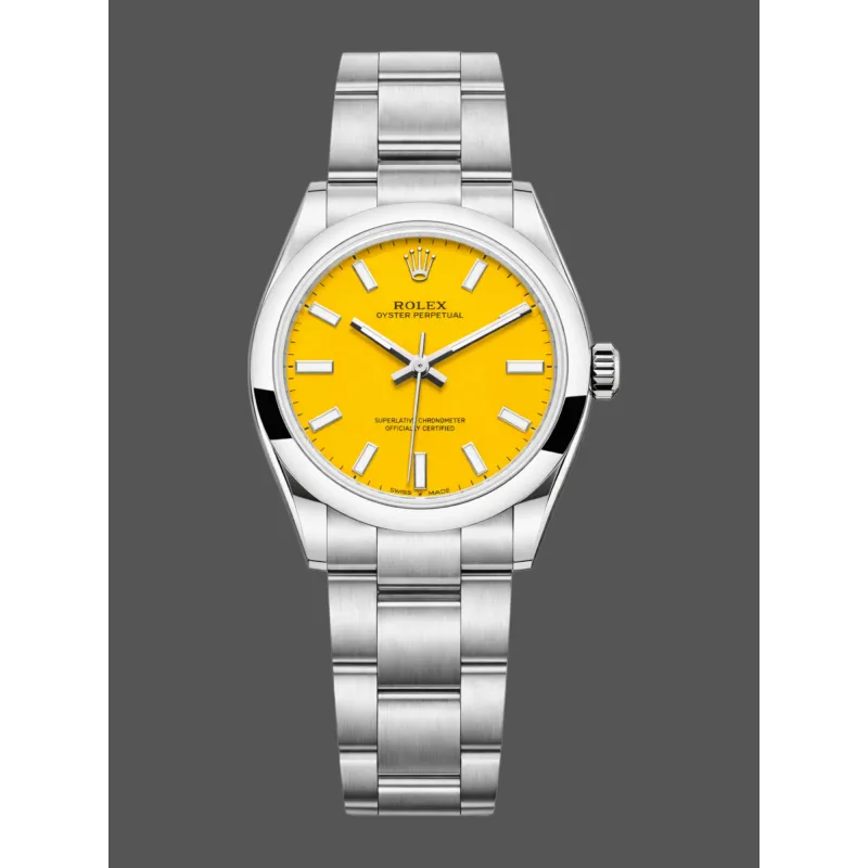 Rolex Oyster Perpetual 31 Uniseks 277200 Replica - Gele Wijzerplaat Oyster Armband