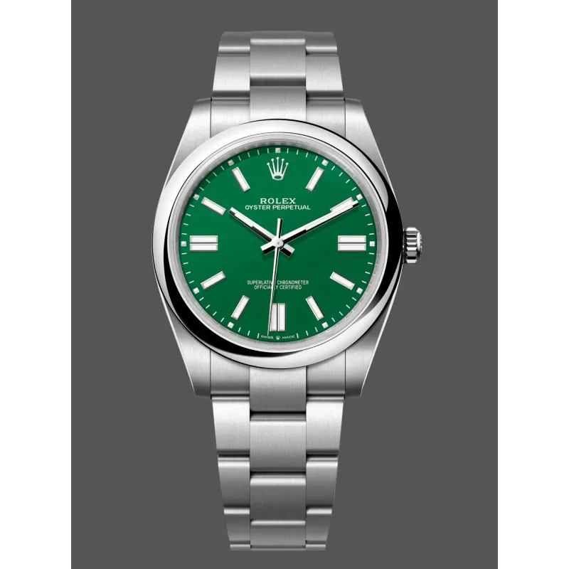 Rolex Oyster Perpetual 41 134300 Replica - Groene Wijzerplaat Oyster Armband