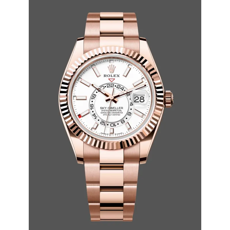 Rolex Sky-Dweller 336935 Replica - Witte Wijzerplaat Roestvrij Staal