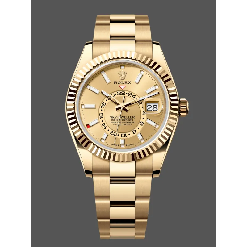 Rolex Sky-Dweller 336938 Replica - Champagne Wijzerplaat Tweekleurig