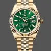 Rolex Sky-Dweller 336938 Replica - Groene Wijzerplaat Geribbelde Lunette