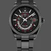 Rolex Sky-Dweller CUSTOMIZED Replica - Zwarte Wijzerplaat Roestvrij Staal