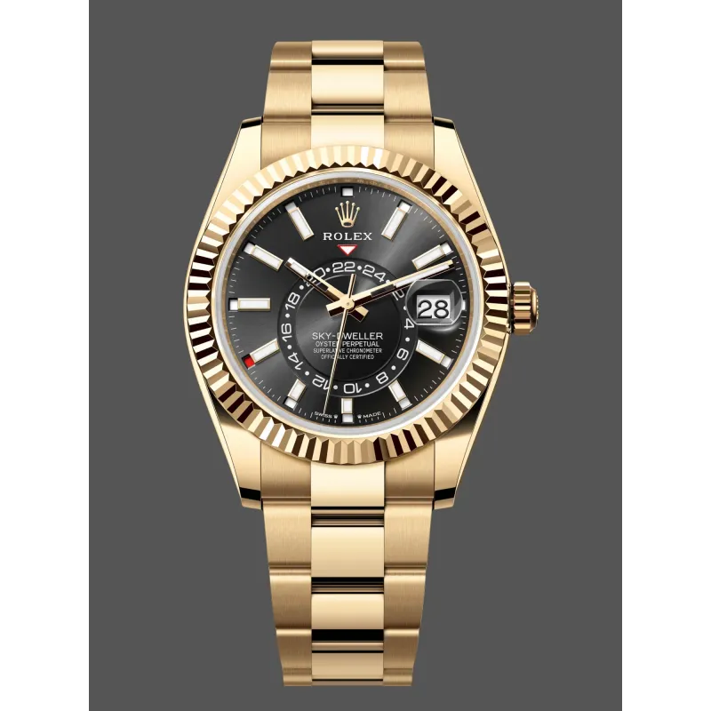 Rolex Sky-Dweller 336938 Replica - Zwarte Wijzerplaat Tweekleurig