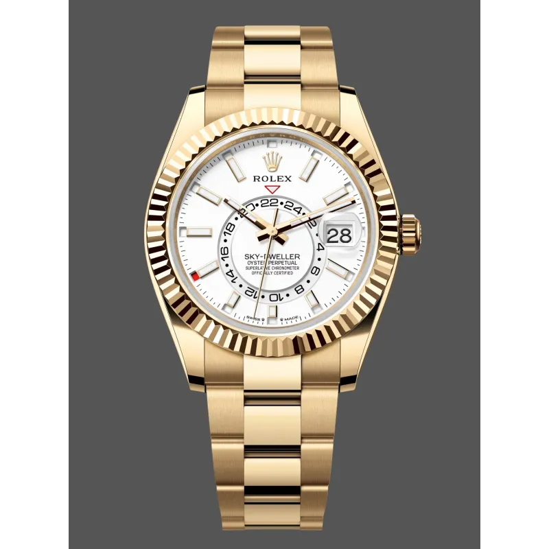 Rolex Sky-Dweller 336938 Replica - Witte Wijzerplaat Tweekleurig