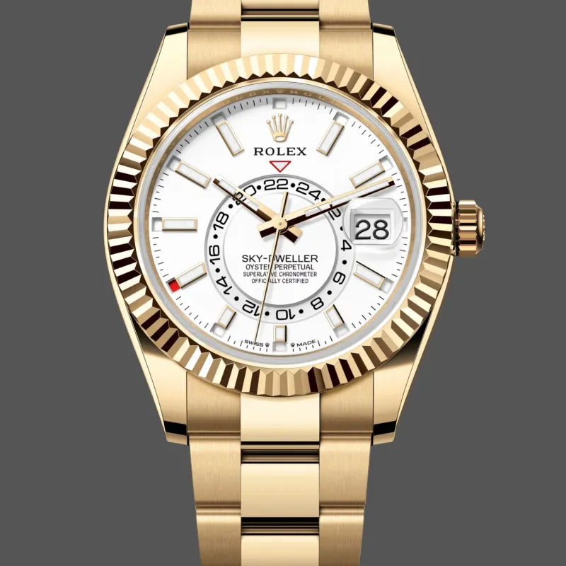 Rolex Sky-Dweller 336938 Replica - Witte Wijzerplaat Tweekleurig