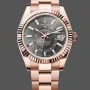 Rolex Sky-Dweller s 336935 Replica - Leigrijze Wijzerplaat Roestvrij Staal