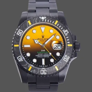 Rolex Submariner Hulk 116610 Replica - Gele Wijzerplaat Geribbelde Lunette